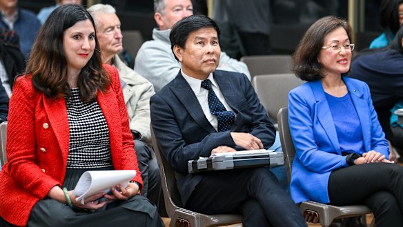 Chisholm candidates Carina Garland, Wayne Tseng and Gladys Liu.