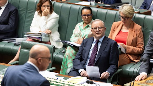 Albanese and Dutton in parliament on Wednesday.