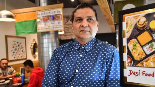 Norman Fosberry, owner of Desi Burgers in Cranbourne Park shopping centre.  