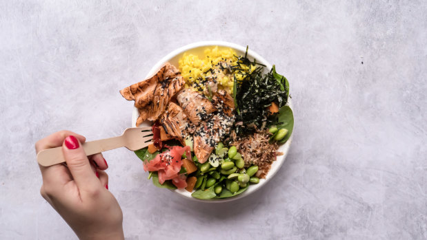 Enjoy a nutritious poke bowl from Nosh, new to the Canberra Centre.