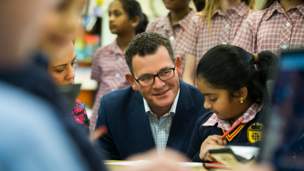 Premier Daniel Andrews made the announcement at Corpus Christi Primary School in Glenroy.
