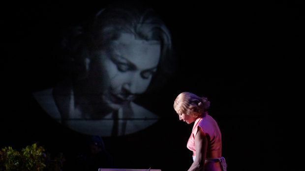 Anita Hegh in the Sydney Theatre Company's A Cheery Soul, which opened on Friday and attracted a list of Sydney identities.