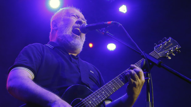 Pete Shelley on stage with Buzzcocks in May this year.