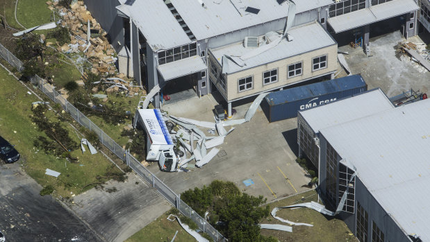 Sydney's desalination plant took a  direct hit from a tornado that touched down in December 2015.