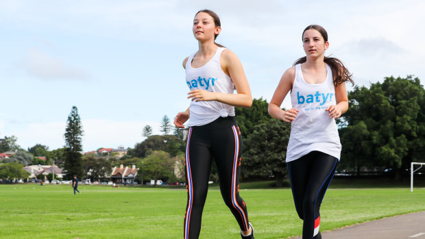 Sophie Malek and Chloe Lyons from Moriah College have signed up to run in on honour of their teacher Carli Freiberg, who died last year. 