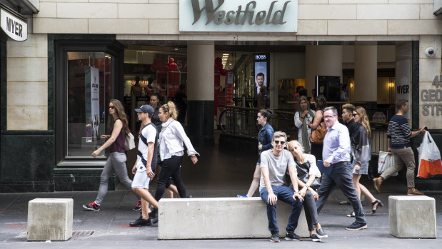 Reflecting the retail pain, Scentre (Westfield) reported a half-year loss of $3.61 billion.
