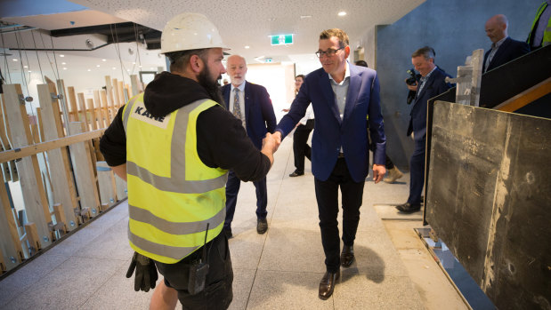 Daniel Andrews at the soon to be opened Orygen National Youth Mental Health Centre.