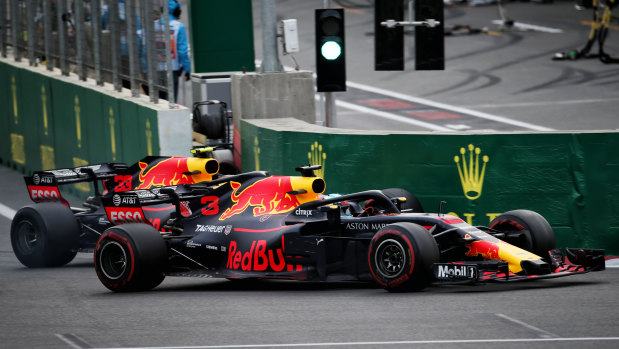 Ricciardo and Verstappen duelled furiously in the Azerbaijan Grand Prix in Baku last year.