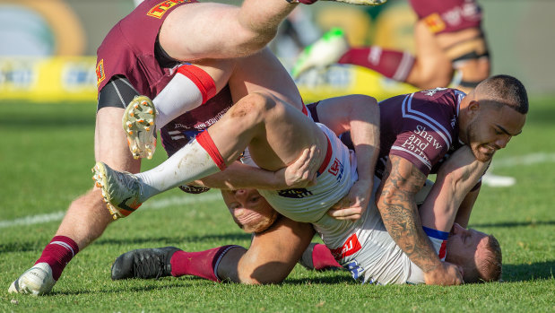 Manly were far too strong for the hapless Knights.
