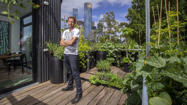 Joost Bakker at the pop-up Greenhouse at Federation Square.