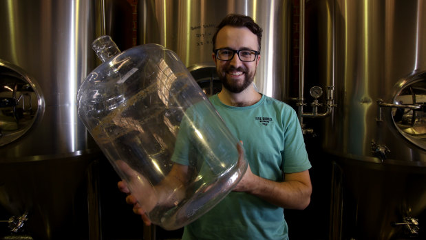 Five Barrel Brewing head Phil O’Shea will give about a tonne of grain a week to a local farmer for cattle feed.