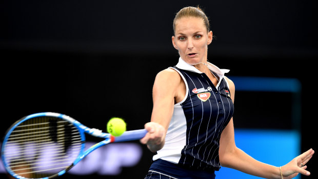 Karolina Pliskova advanced in Brisbane on Thursday.
