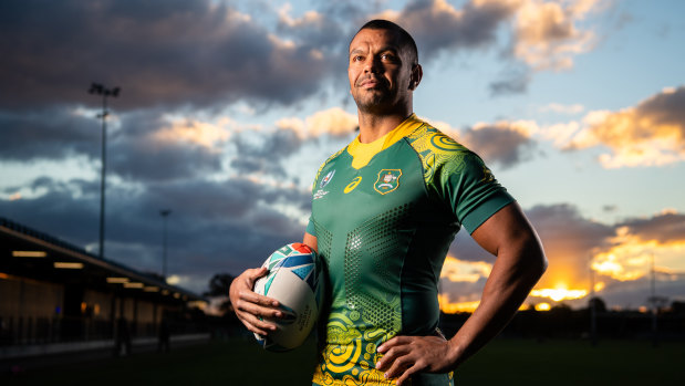 The Wallabies will wear their Indigenous jersey against Uruguay in Oita on Saturday. 