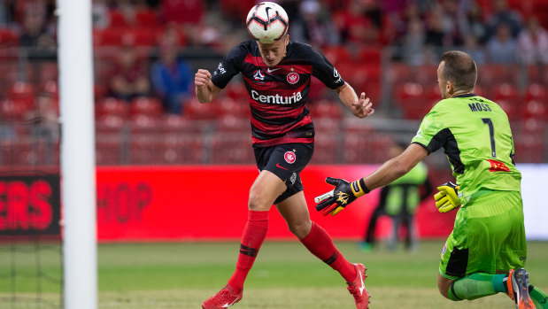 Headed in the right direction: Oriol Riera believes goals will come as Wanderers gel.