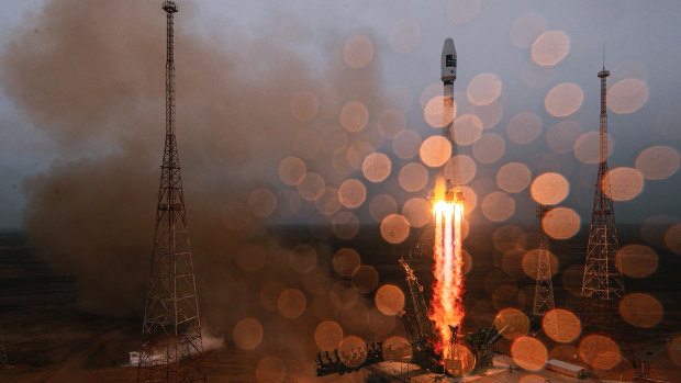 Russian-Iranian relations to hit new high: a Russian Soyuz-2.1a rocket carrying satellites launches. 
