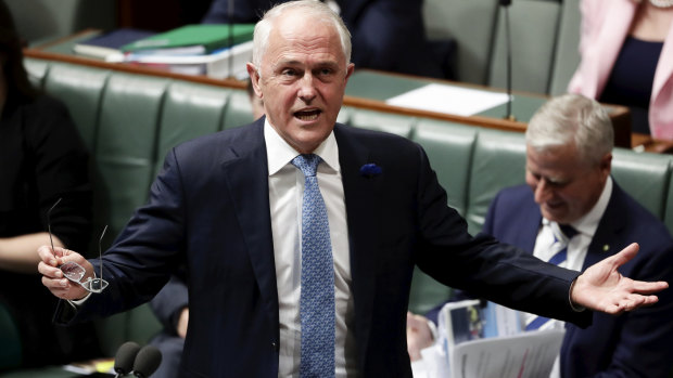 Prime Minister Malcolm Turnbull during Question Time on Thursday.