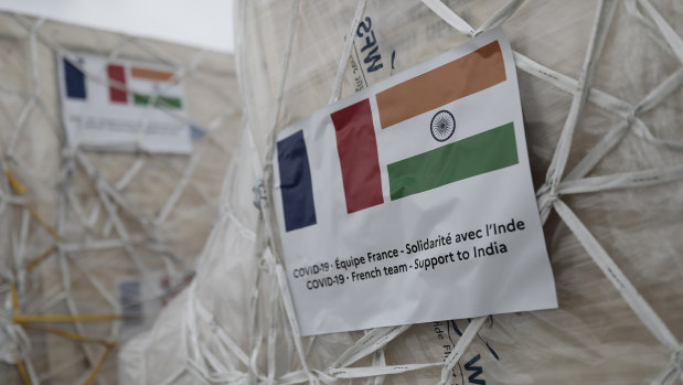 France sent oxygen respiratory equipment and generators to India to help the country deal with the COVID-19 crisis.