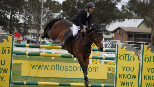 Murrumbateman's Stephen Dingwall competing at the NSW Showjumping Championships in Canberra on Wednesday. 