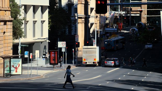 Foot traffic in Sydney's CBD was down sharply on Wednesday.