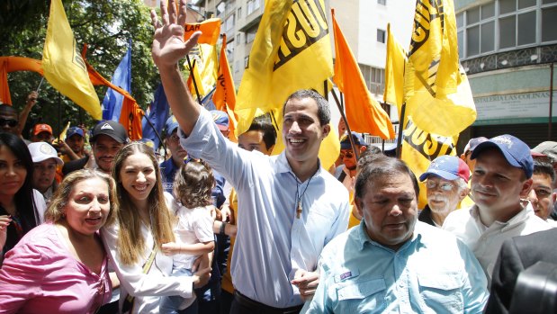 Venezuela's National Assembly President and self-proclaimed interim President Juan Guaido.