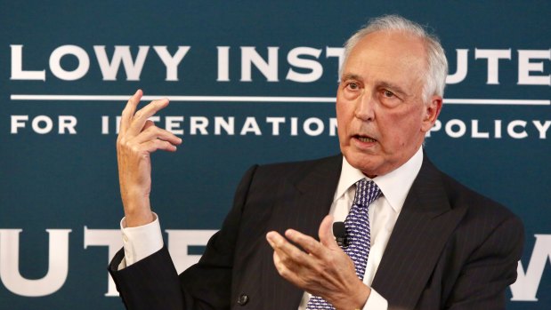 Former prime minister Paul Keating speaks at the Lowy Institute last year.