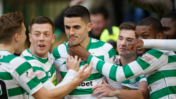 Tom Rogic has ended his scoring drought for Celtic.