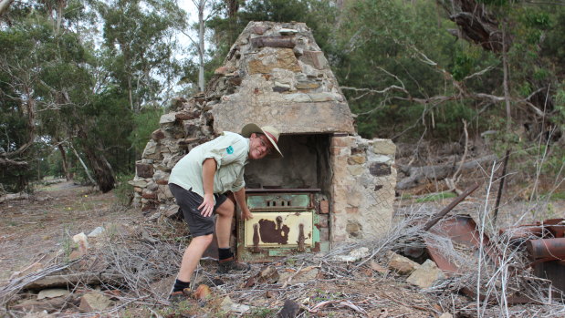 Tim checks out the remains of an old stockman’s cottage near Silver Wattle.