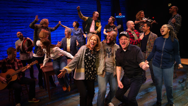 The cast of Come From Away in Melbourne.
