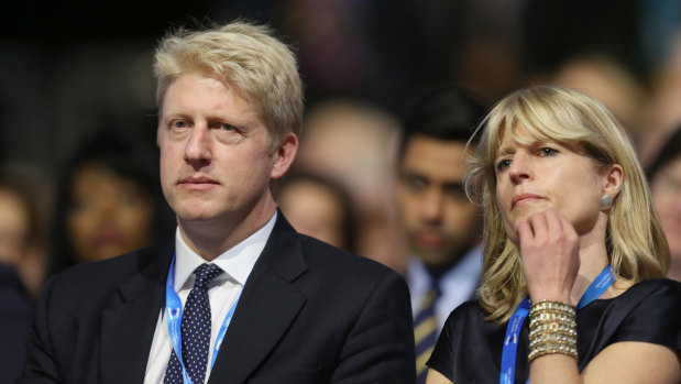 Jo Johnson and Rachel Johnson at the Conservative Party Conference in 2015.