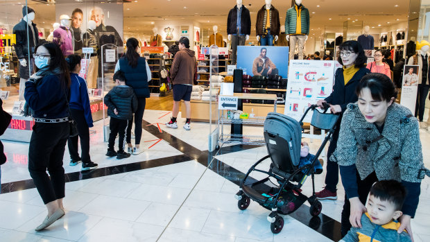 Shoppers are returning to the nation's malls and spending, data from the ANZ and Commonwealth Bank shows.