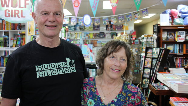 Karen and Michael Weibler of Books@Sto<em></em>nes would like to see renewal in the area. 