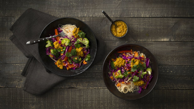 Satay noodle salad from Eat Well: Nourishing Everyday Foods, by Thermomix. 