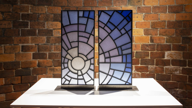 Ruth Oliphant, 'Rise', 2013, fused glass and steel.