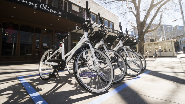 Canberra's new Airbike sharing service.