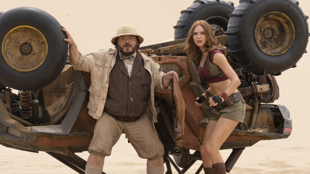 Top of the box office last year: Jack Black and Karen Gillan in Jumanji: The Next Level.