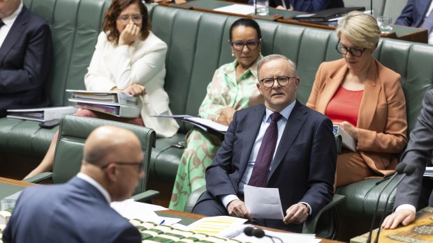 Albanese and Dutton in parliament on Wednesday.