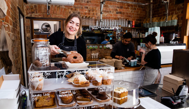 Ashely Wilderink, owner of Brothers Ben cafe in Petersham, says demand for coffee is strong with so many working from home.