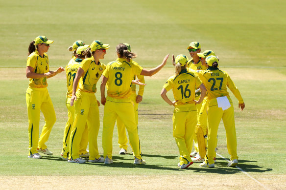 Ellyse Perry starred in Sunday’s ODI match. 