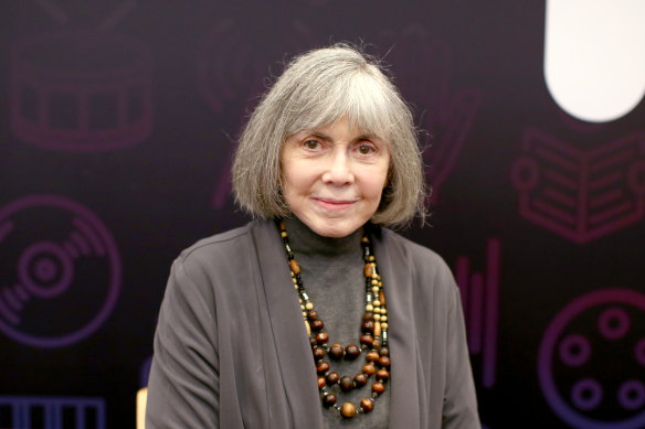 Author Anne Rice photographed in California at a book signing in 2016. 