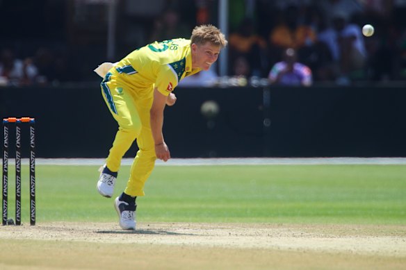 Australian bowler Nathan Ellis.