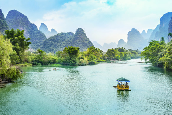 Like floating through a scroll painting ... Guilin, Li River, China.