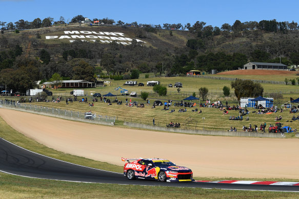 Jamie Whincup driving in Bathurst on Saturday.