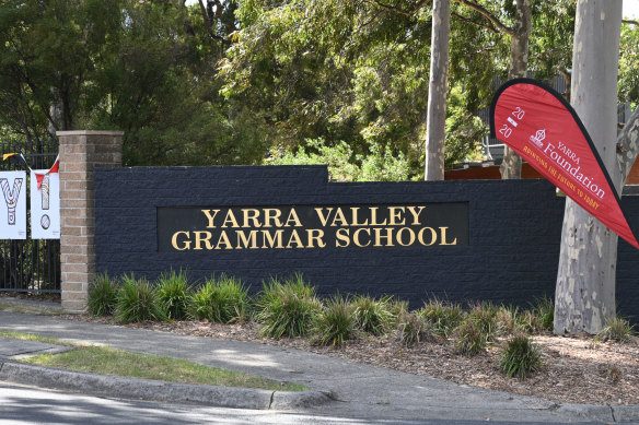 Boys from Yarra Valley Grammar have been expelled for ranking girls in categories on a chat group.