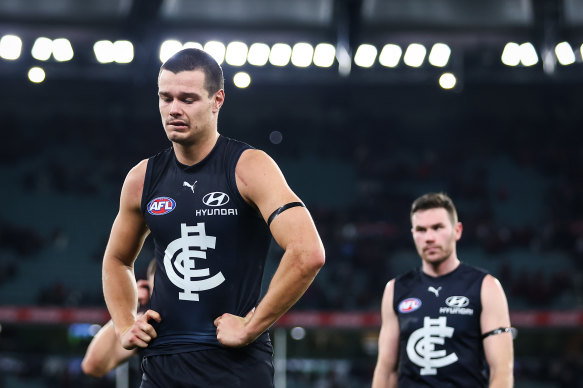 Jack Silvagni has re-injured his knee.