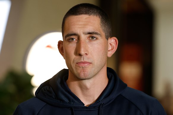 Jacob Weitering at Melbourne Airport.