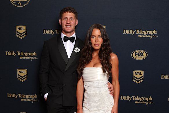 Newcastle’s Kalyn Ponga with his new partner, Australian swimwear founder Mimi Bowell.