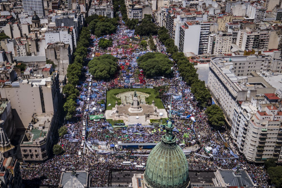 Despite the huge turnout, popularity polls show Javier Milei has the support of most Argentinians.