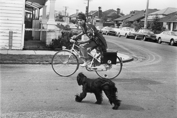 Ellis’ photograph Molly Meldrum & Dog from 1978.