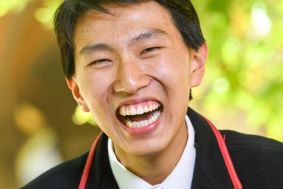 Xavier College student Jeff Ma achieved a perfect 99.95 ATAR.