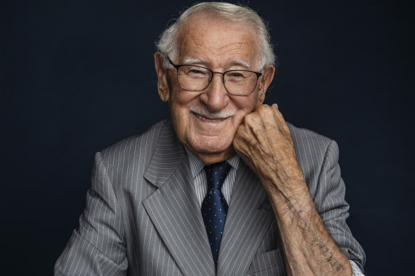 Eddie Jaku, 100-year-old author and Auschwitz survivor, in Randwick.